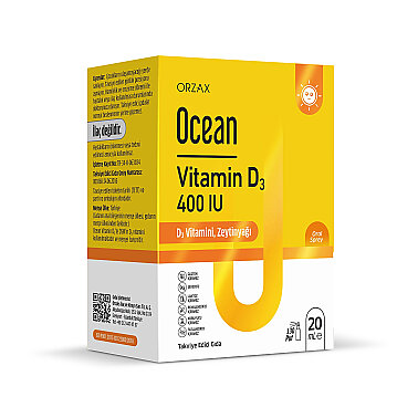 Orzax Ocean Vitamin D3 400 IU Sprey 20ml