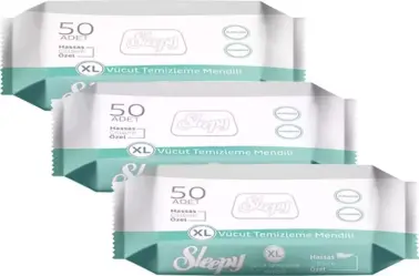 Sleepy Vücut Temizleme Mendili Xl 50'li 3 Adet