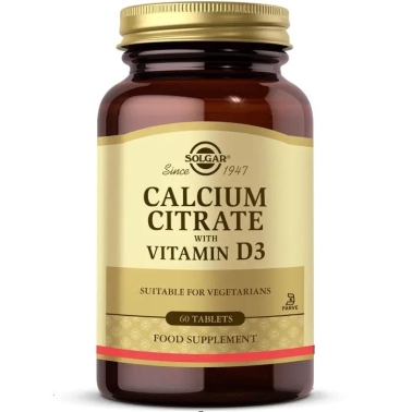 Solgar Calcium Citrate With Vitamin D3 60 Tablet