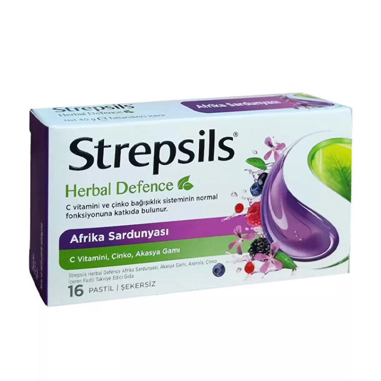 Strepsils Herbal Afrika Sardunyası 16 Pastil - 1