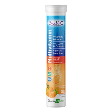 Suda Vitamin Multivitamin Orange 20 Efervesan Tablet