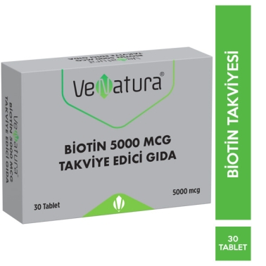 VeNatura Biotin 5000 mcg Takviye Edici Gıda 30 Tablet