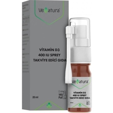 VeNatura Vitamin D3 400 IU Sprey Takviye Edici Gıda 20 ml