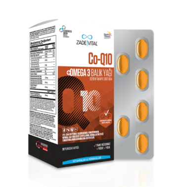 Zade Vital Co-q10 Omega 3 Balık Yağı Blister 30 Kapsül